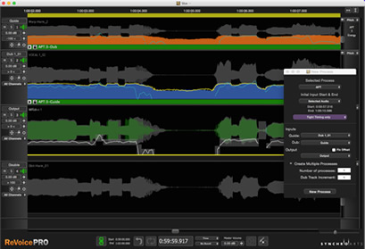 Dubbing tracks to automatic dialogue replacement or ADR